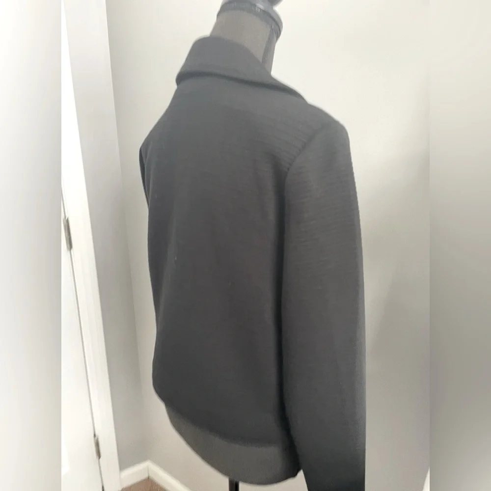 Black Ribbed Moto Jacket NWT - Picture 4 of 6